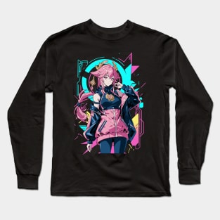 techwear girl cyberpunk 2 Long Sleeve T-Shirt